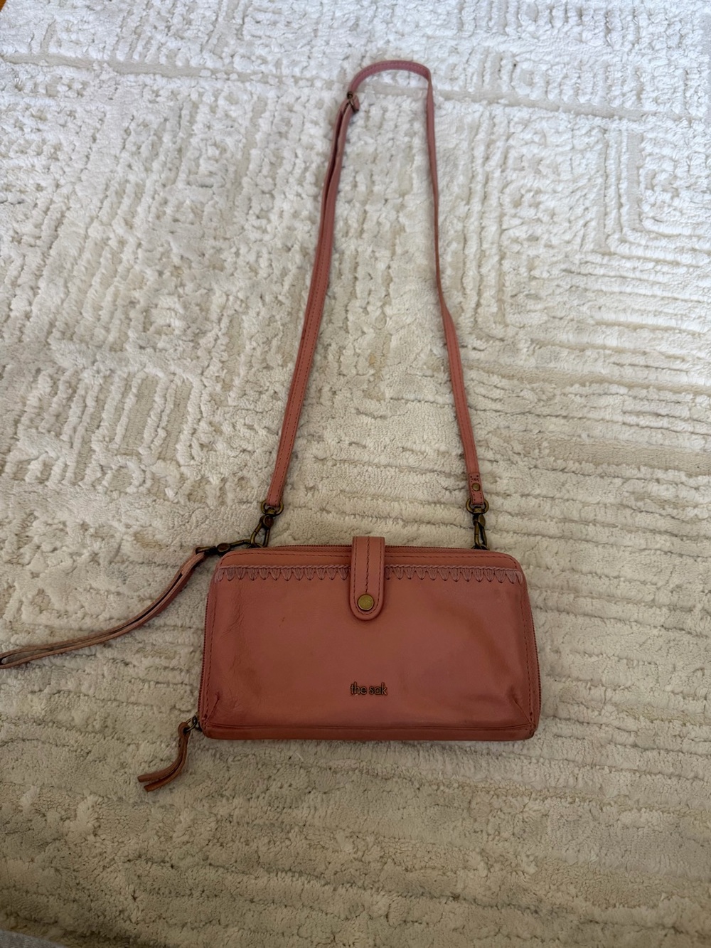 The Sak Pink Crossbody Wallet Bag